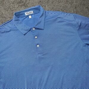 Peter Millar THE MADISON CLUB La Quinta , CA Black Golf Polo Men's XL Blue